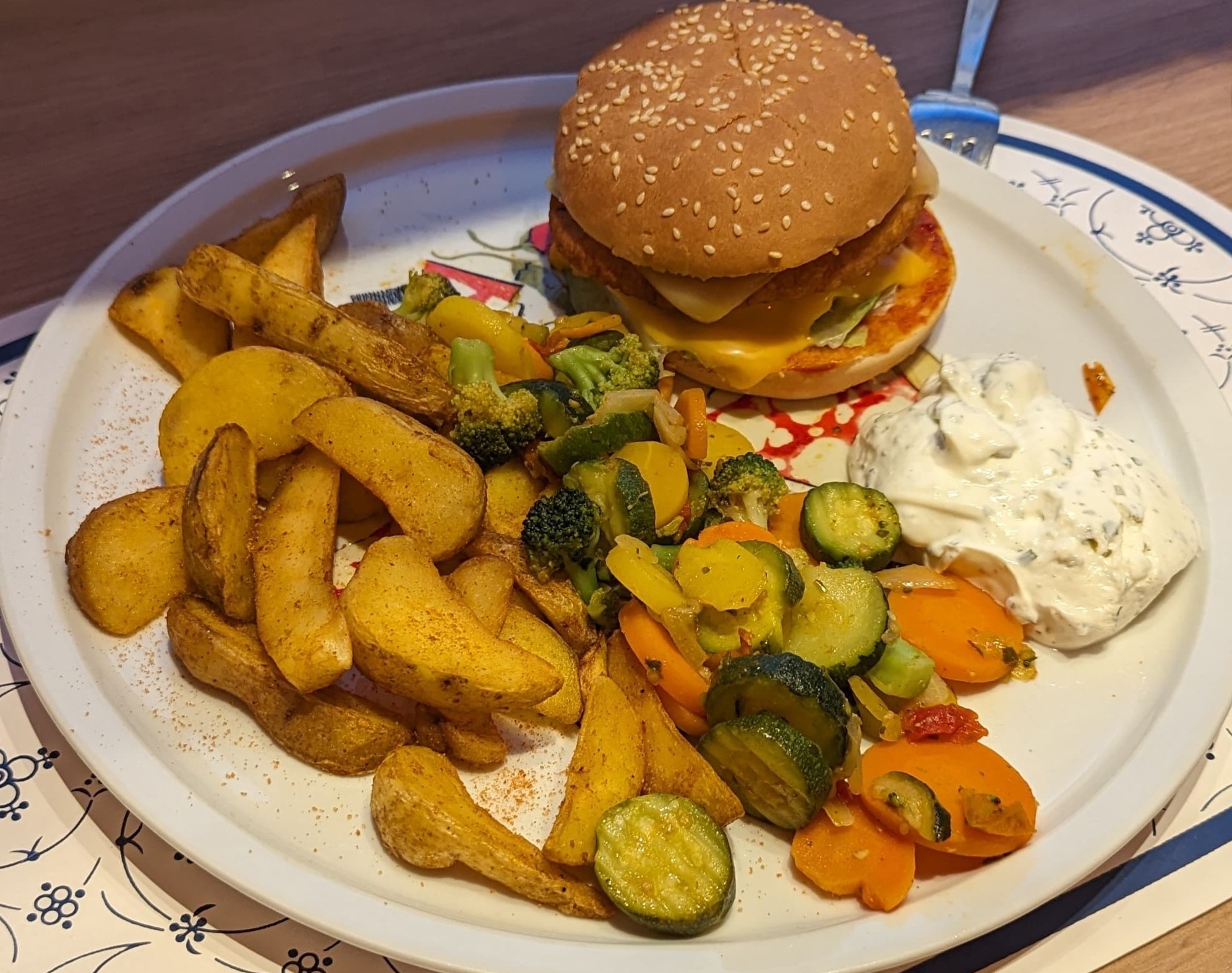 Mediterranes Burger-Gericht